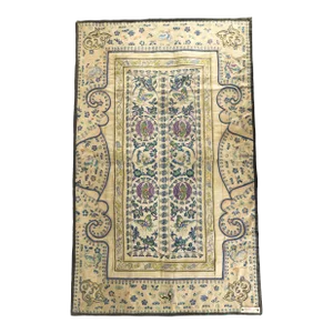 19th Century Chinese Chinoiserie Silk Embroidered Textile Panel