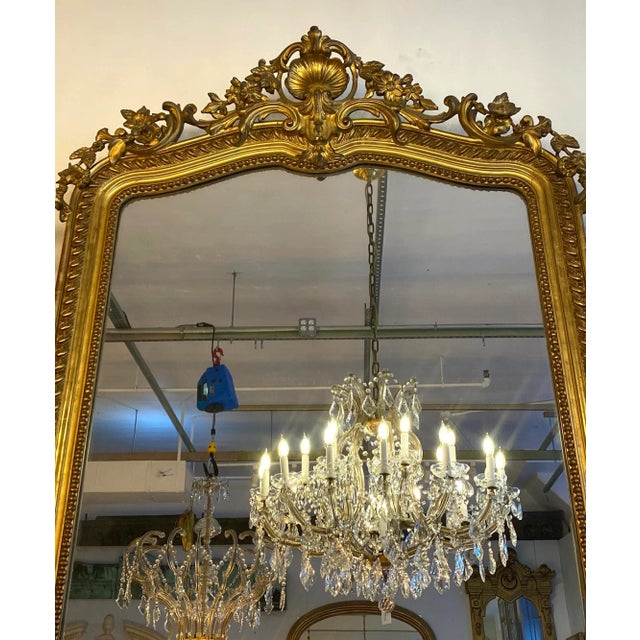 Mid 20th Century European French Gold Gilded Mirror For Sale - Image 4 of 7