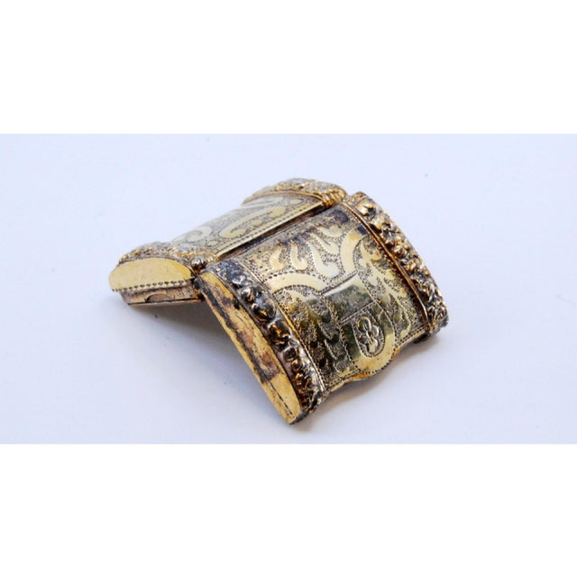 Metal Silver and Gold Vinaigrette Box For Sale - Image 7 of 9