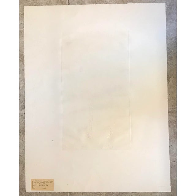 Brown 1962 Abstract Signed Aquatint Etching by Jose Ortega For Sale - Image 8 of 11