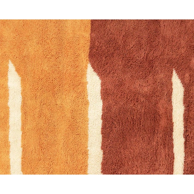 Beige Hand-Knotted Wool Rug by Azele Studio For Sale - Image 8 of 12