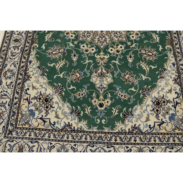 Green Middle Eastern Hand-Knotted Rug For Sale - Image 8 of 9