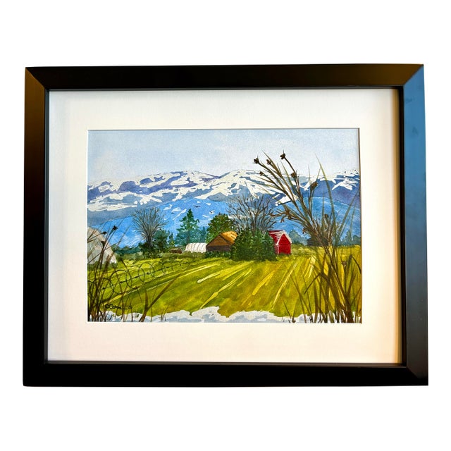 Original Watercolor Painting Home From North For Sale