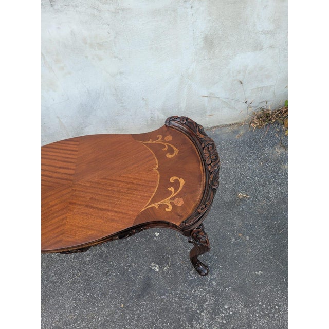 1930s Italian Beechwood Hand-Carved Coffee Table For Sale - Image 10 of 10