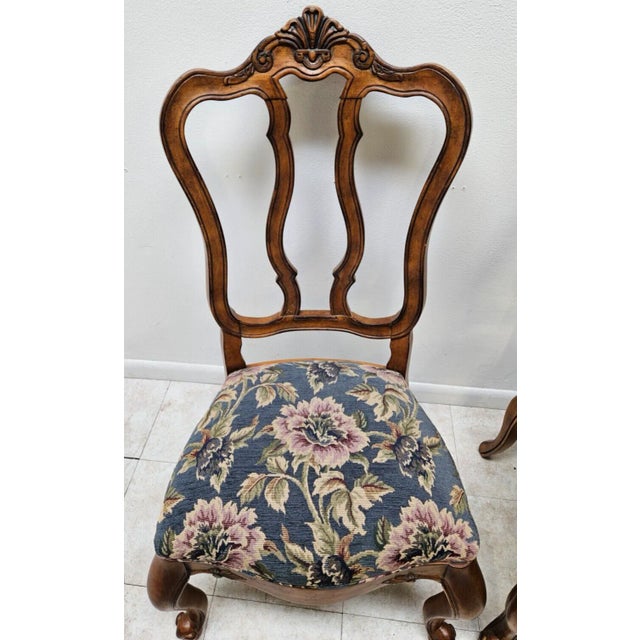 1990s Pair Chairs Ethan Allen Tuscany Pretzel Back Dining Room Side Chairs Newport French For Sale - Image 11 of 11