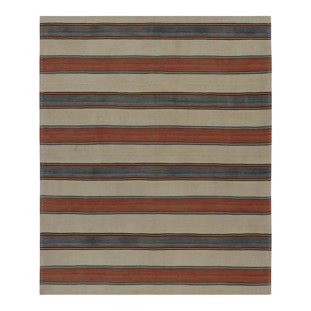 1950s Vintage Afghani Tribal Kilim Rug With Stripes For Sale