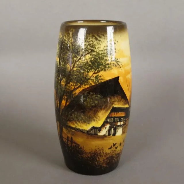 Hand-Painted Art Nouveau Vase from Schramberg For Sale - Image 8 of 8