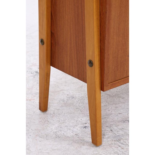 Mid-Century Teak Bookshelf with 5 Drawers and Door For Sale - Image 15 of 18
