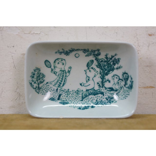 Late 20th Century Late 20th Century 4 Danish Nymolle Bjorn Wiinblad Picnic in Denmark Salt Bone Trinket Dishes Compotes For Sale - Image 5 of 16