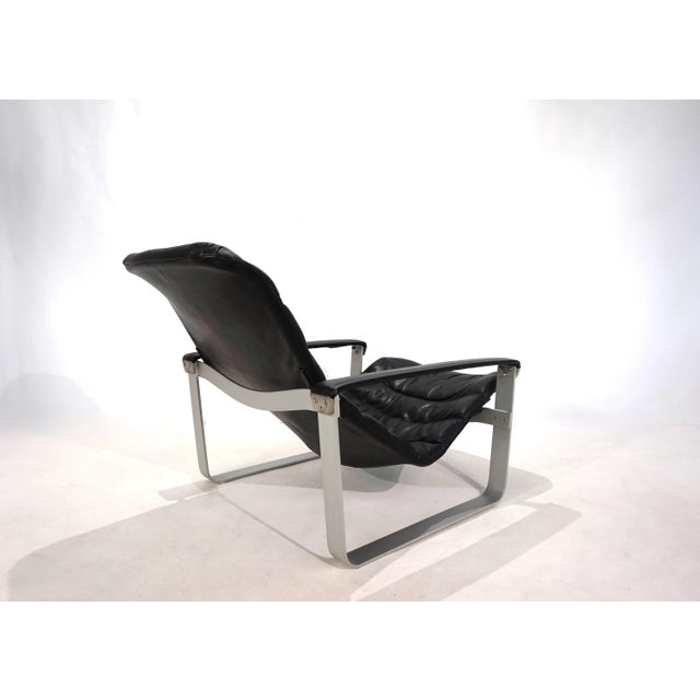 Pulkka Lounge Chair in Leather by Ilmari Lappalainen for Asko, 1960s For Sale - Image 16 of 18
