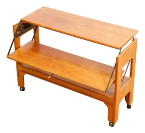 1960s Mid Century Mechanical Bar Cart Folding