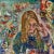 Original oil painting, abstract images within the portrait of a girl with colorful sunglasses.. A young woman viewing the...