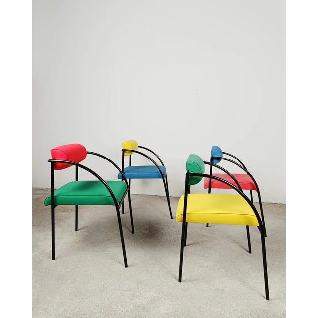 Green Postmodern Vienna Chairs by Rodney Kinsman for Bieffeplast, 1980s, Set of 4 For Sale - Image 8 of 18