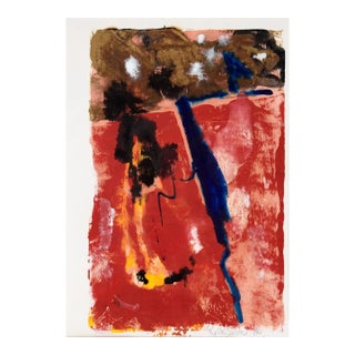 The Kiss - Abstract Figurative Composition in Acrylic on Paper by Ricardo De Silva For Sale