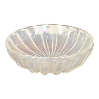 Seguso Vetri D’Arte Italian Murano Glass Large Centerpiece Bowl or Fruit Bowl For Sale