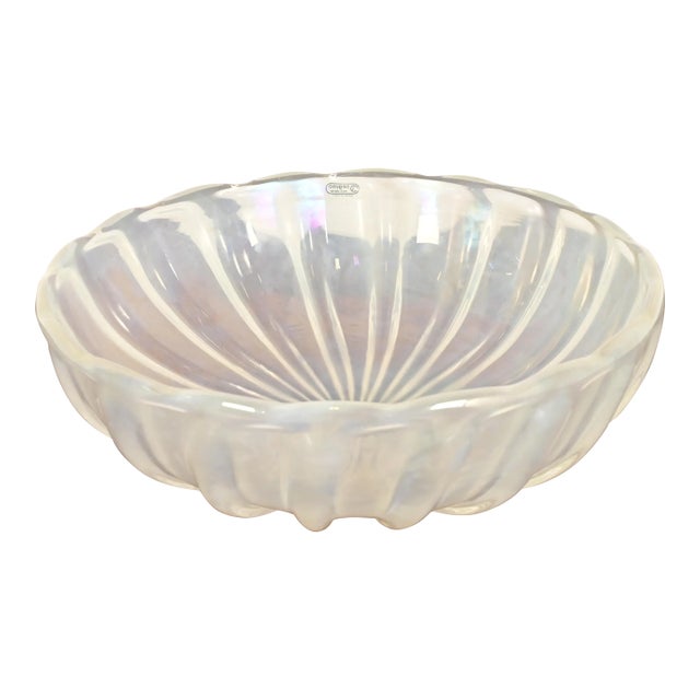 Seguso Vetri D’Arte Italian Murano Glass Large Centerpiece Bowl or Fruit Bowl For Sale