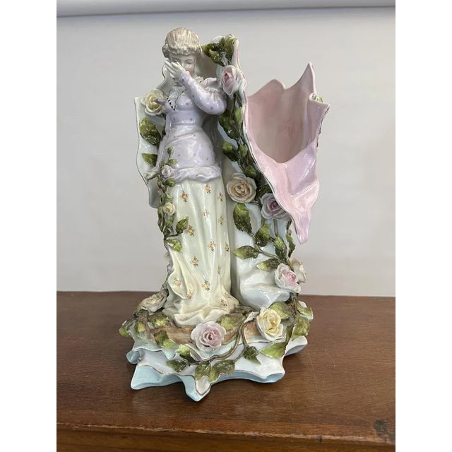 Large Art Nouveau Vase in German Slip For Sale - Image 10 of 12