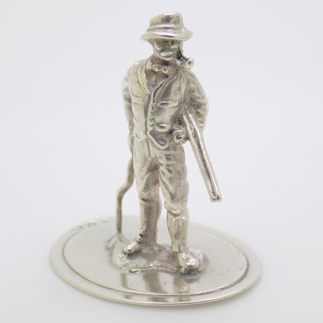 Vintage Silver 835 Country Gentleman Hunting Figurine, Netherlands, 1978 For Sale - Image 3 of 12
