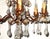 Antique Art Nouveau Gilded Metal and Murano Glass Drop Chandelier, 1920s For Sale - Image 11 of 14
