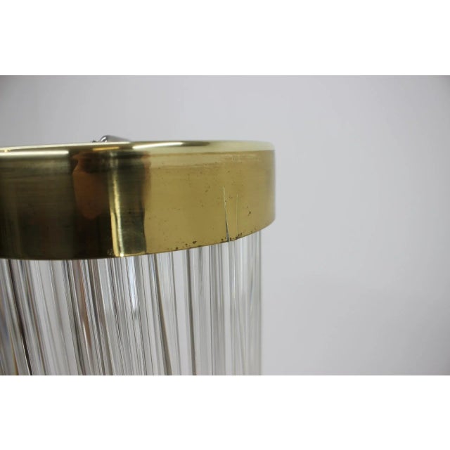 Modern Brass & Art Glass Floor Lamp from Kamenický Šenov/Preciosa, 1960 For Sale - Image 10 of 12