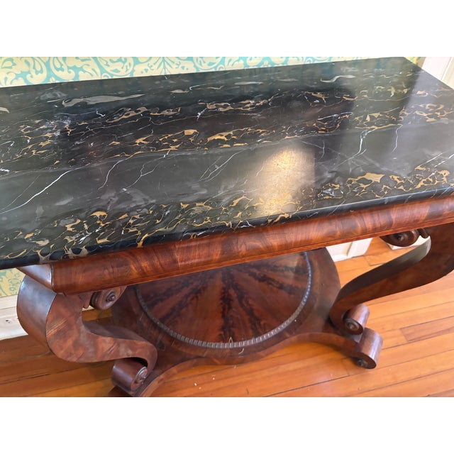 Empire Furniture Mid 19th Century Empire Pier Table and Mirror, Attributed For Sale - Image 4 of 6