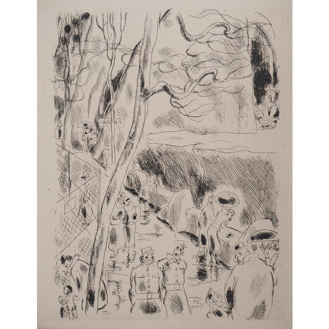 Gus Bofa, Fauverie at the Jardin Des Plantes, Original Engraving For Sale - Image 6 of 6