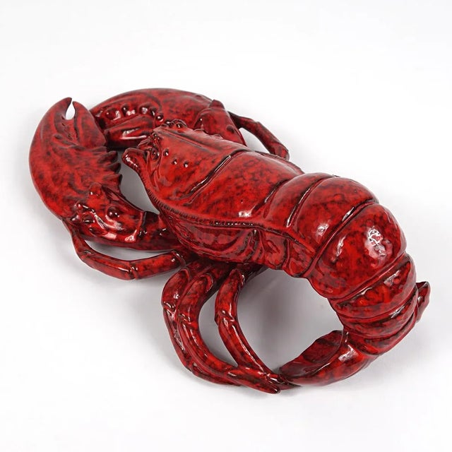 Ceramic Large Decorative Red Ceramic Lobster, Italy For Sale - Image 7 of 14
