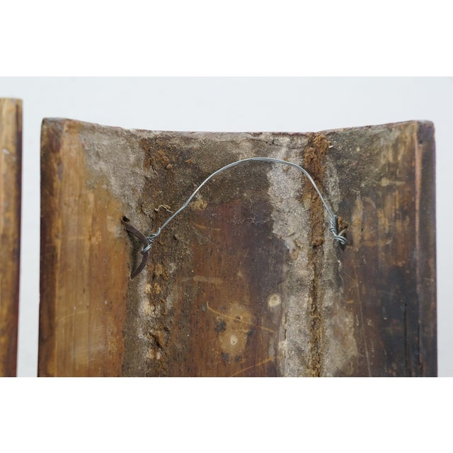 Antique Qing Dynasty Chinese Character Blessing Couplet Poem Panels Plaques 53" For Sale - Image 17 of 17