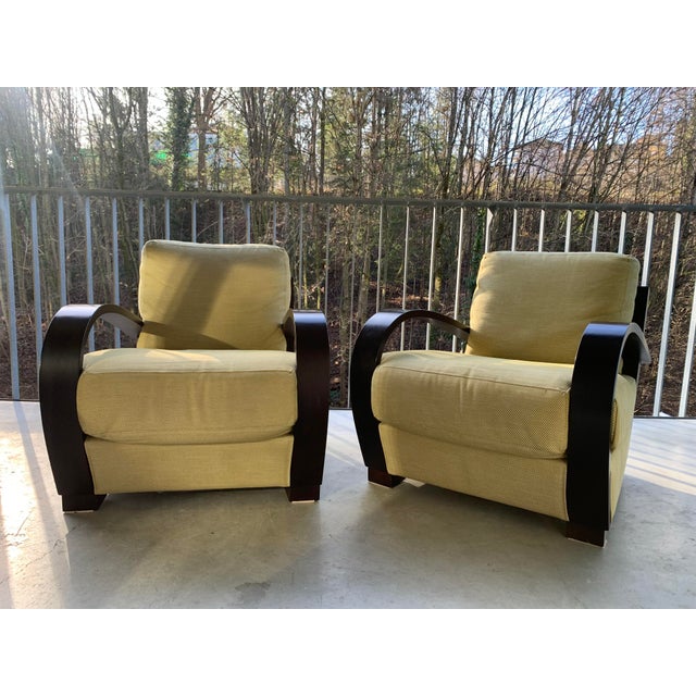 Art Deco Style Club Chairs from Roche Bobois, 1990s, Set of 2 For Sale - Image 10 of 18