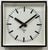 Metal Black Industrial Square Wall Clock from Pragotron, 1970s For Sale - Image 7 of 16