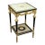 French Louis XVI-Inspired Side Table – Black & White Finish With Gold Leaf Details For Sale