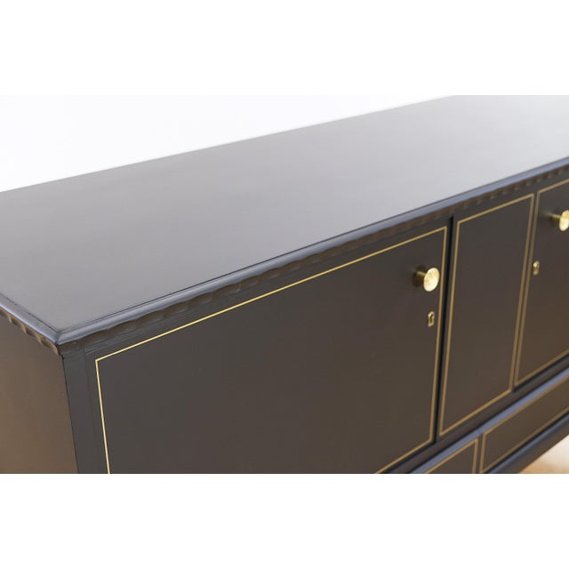 Black Swedish Modern Sideboard, 1940s For Sale - Image 8 of 9