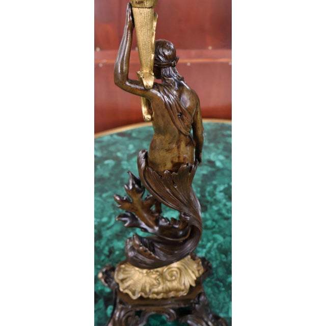 Pair of 19th Century French Napoleon III Bronze Figural Candelabras For Sale - Image 17 of 18