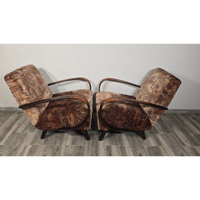 Vintage Armchairs from Jindrich Halabala, 1940s, Set of 2 For Sale - Image 10 of 13