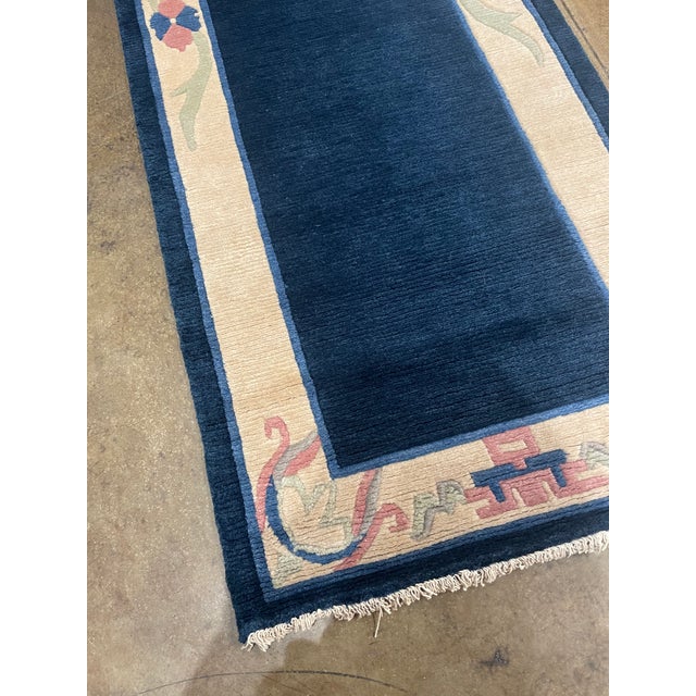 1990s 1990s Handwoven Tibet Style Runner Rug 2'6" X 10'8" For Sale - Image 5 of 6