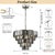 Add dramatic sophistication to your space with this 5-tier smoked crystal chandelier, designed to blend modern glamour...