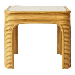 Late 20th Century Pencil Reed Side Table For Sale