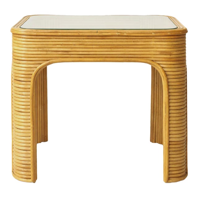 Late 20th Century Pencil Reed Side Table For Sale