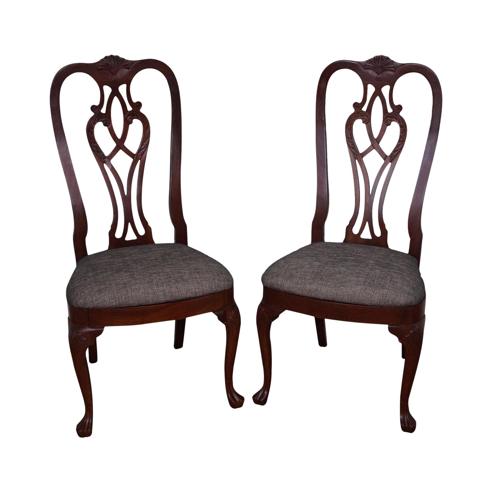 Ethan Allen 18th Century Collection Mahogany Side Dining Chairs a