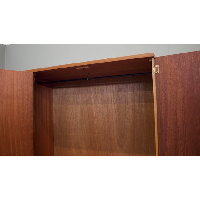 Wood Teak Double Door Wardrobe from Austinsuite, 1960s For Sale - Image 7 of 11