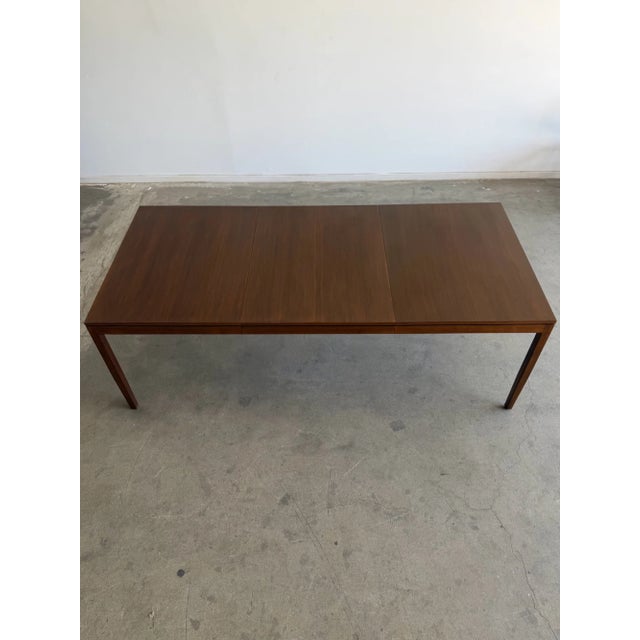 Mid-Century Modern Vintage Solid Walnut Expandable Dining Table For Sale - Image 3 of 5