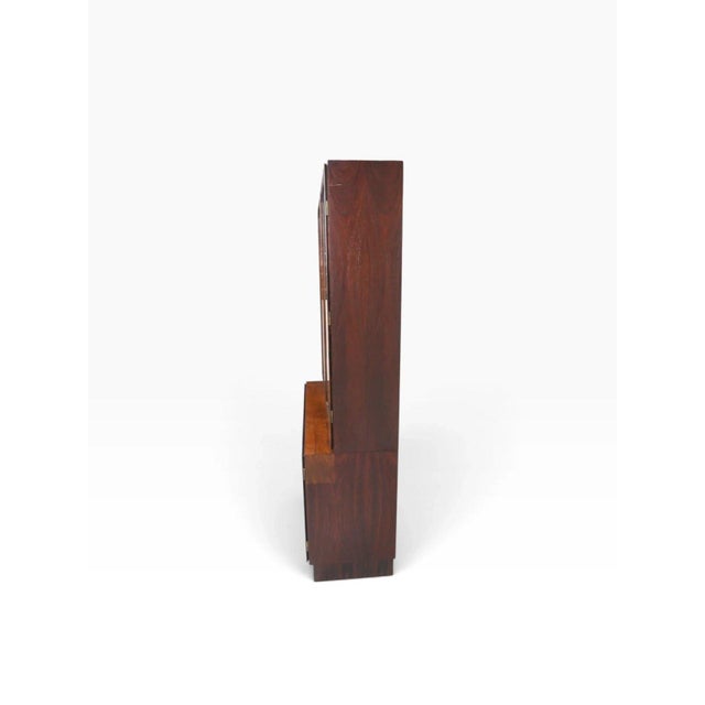 Mid 20th Century Danish Modern Rosewood Hutch Bookcase by Omann Jun, Model 10 | Glass Doors For Sale - Image 6 of 11