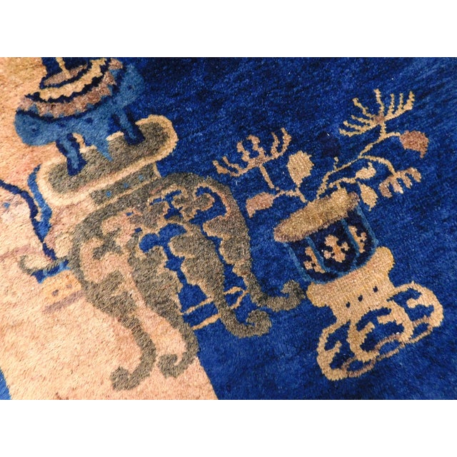 Handmade Antique Chinese Woolen Rug. 4'1"x 6'5" For Sale - Image 15 of 18