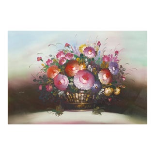 Spring Flowers in Gold Vase (3), Chuju Sheng For Sale