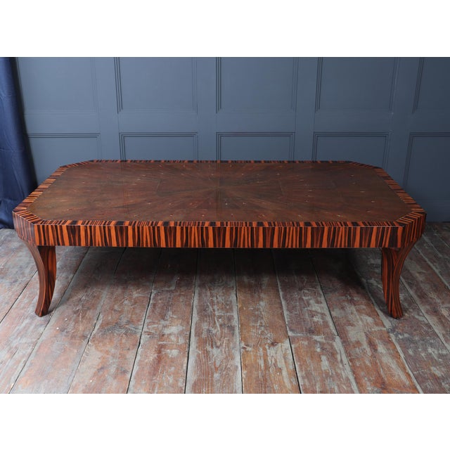 1980s Vintage Low Table in Macassar and Shargreen by Garrison Rousseau, 1980 For Sale - Image 5 of 15