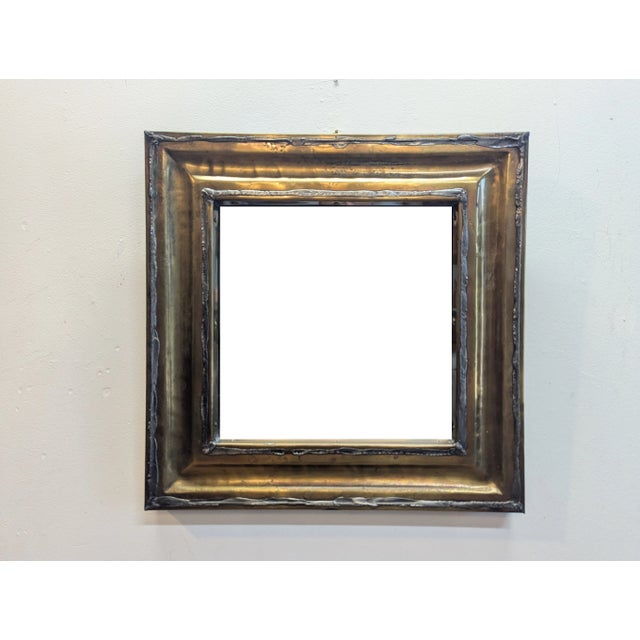 French Brutalist Mid Century Mirror For Sale - Image 4 of 8