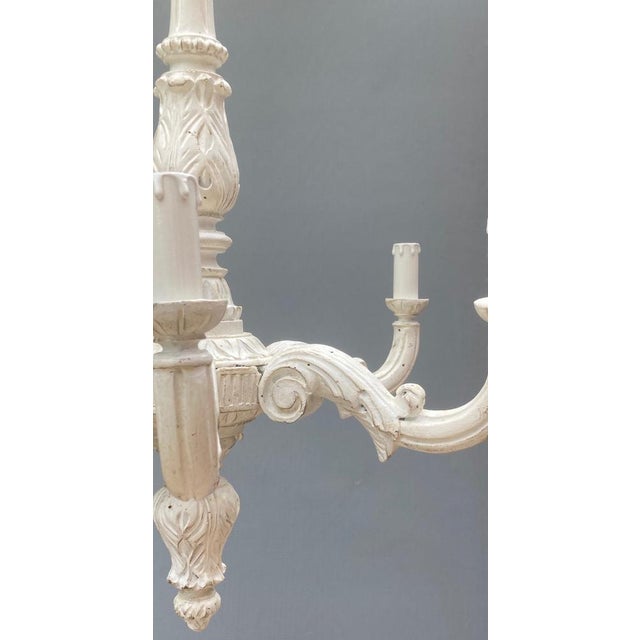 Florence Chandelier in Wood, 1960s For Sale - Image 6 of 11