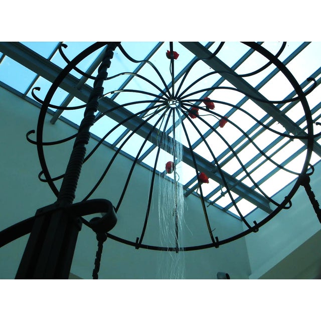 Sculptural Hand-Forged Wrought Iron Gazebo Pavilion, 1990s For Sale - Image 6 of 10