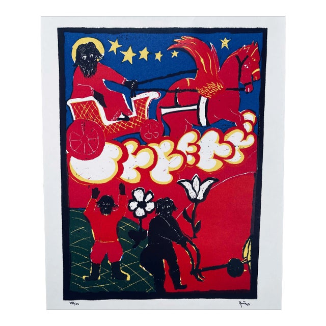 1967 Artist's Proof Signed and Numbered Abstract Figurative Print of Rasputin For Sale