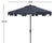 Modern Zimmerman 11Ft Round Market Umbrella, Navy With White Trim For Sale - Image 3 of 6